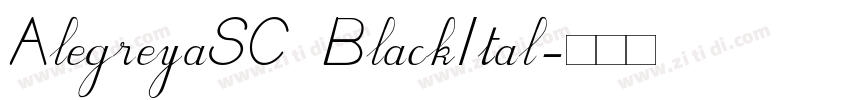 AlegreyaSC BlackItal字体转换